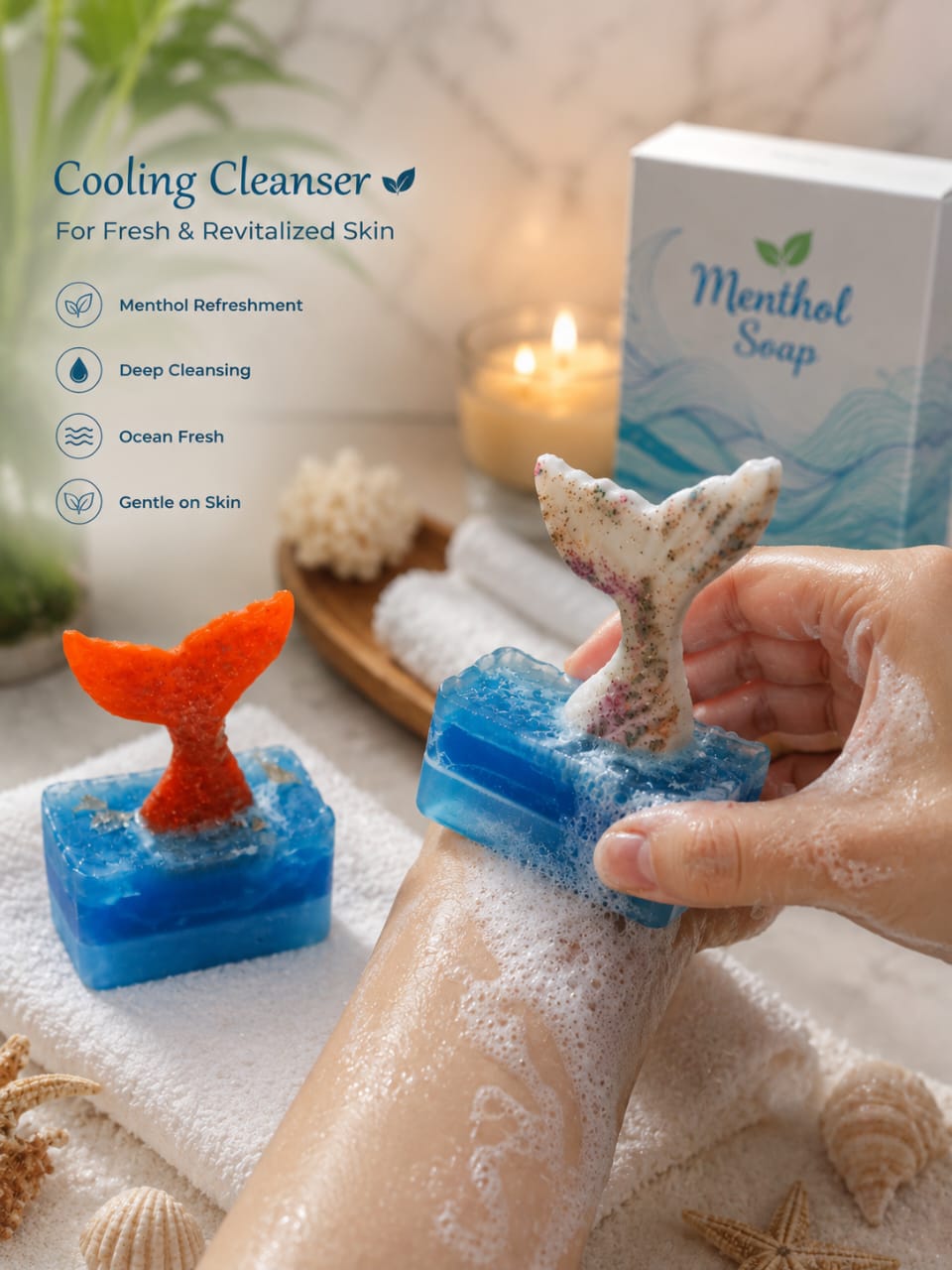 Ocean-Inspired Luxury, Infused with Cooling Menthol Crystals - Image 5