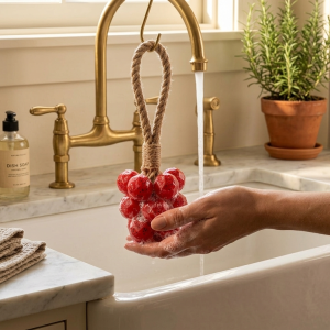 Revitalize Your Routine with Sculpted Watermelon Spheres, Elegantly Hung