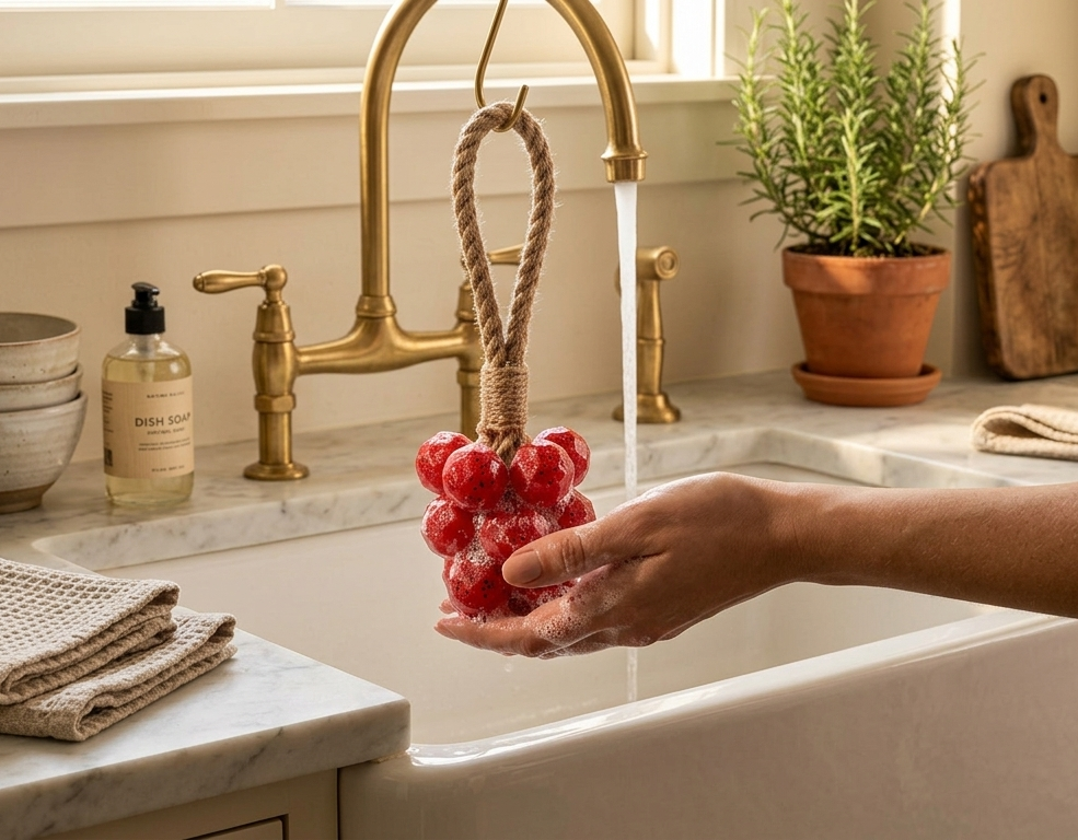 Sculpted Watermelon Spheres, Elegantly Hung.
