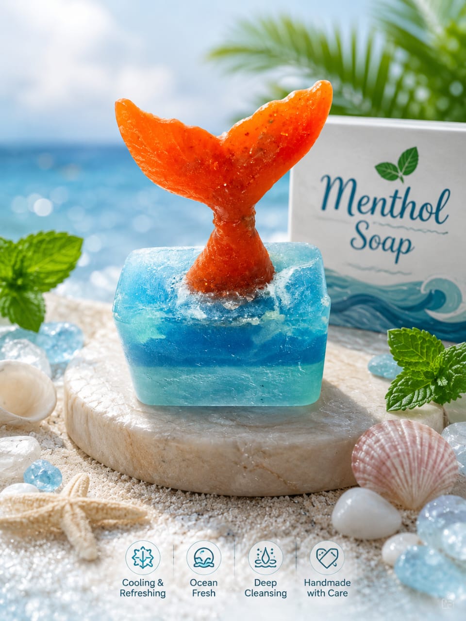 Ocean-Inspired Luxury, Infused with Cooling Menthol Crystals - Image 3