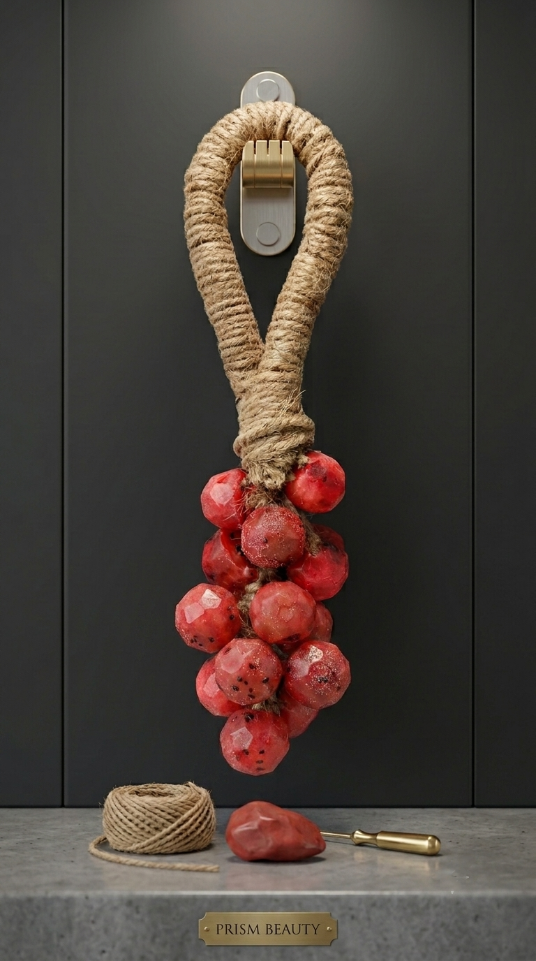 Sculpted Watermelon Spheres, Elegantly Hung. - Image 4