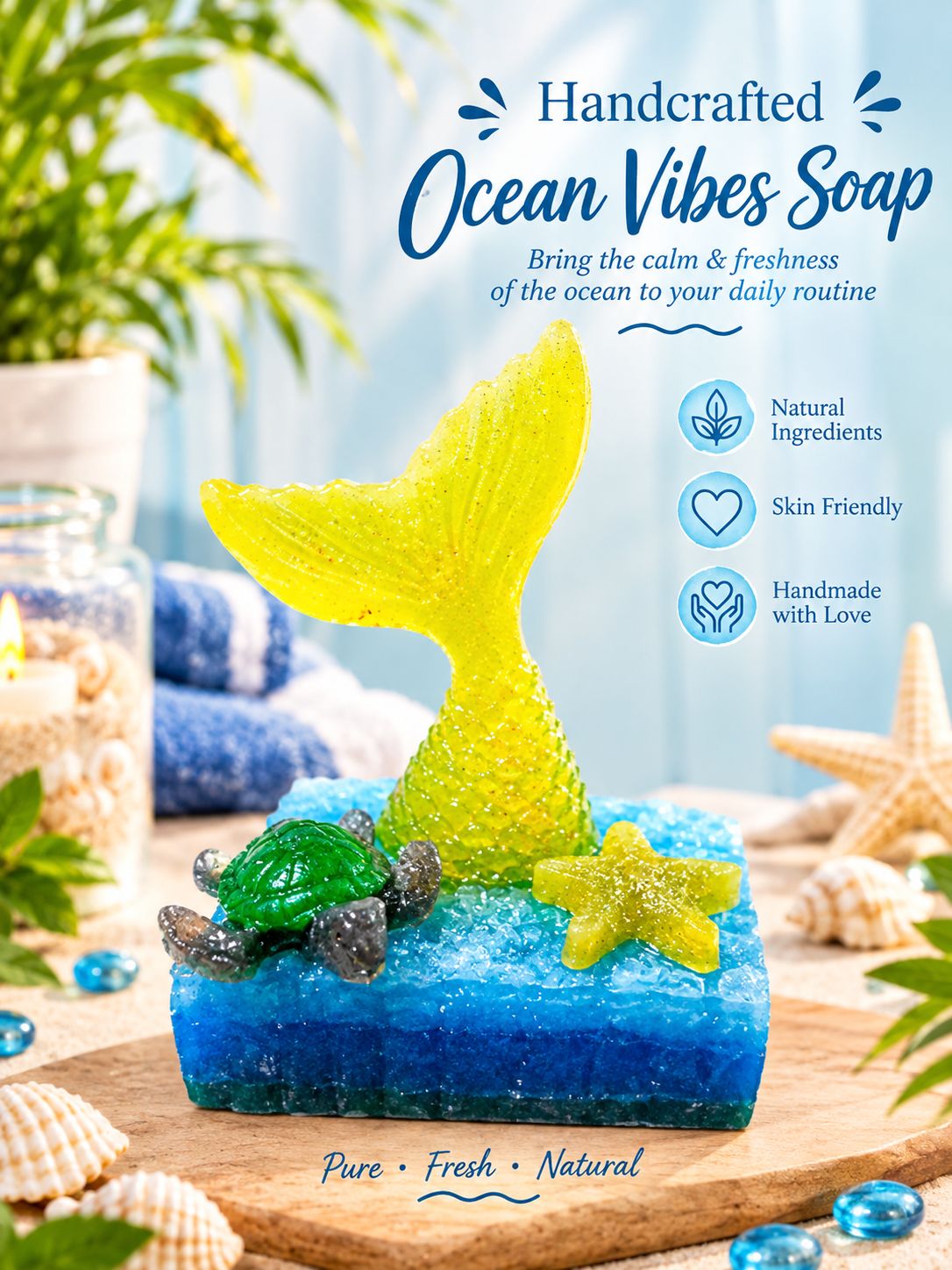 Ocean Fresh Luxury Soap – Refreshing Cooling Menthol Crystals - Image 7