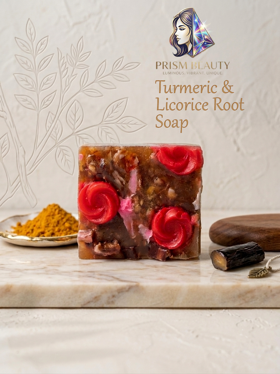 Turmeric (Haldi) And Licorice Root (Malathi) Organic Soap - Best For Dark Spot And Two Tone Skin - Dull Skin Solution