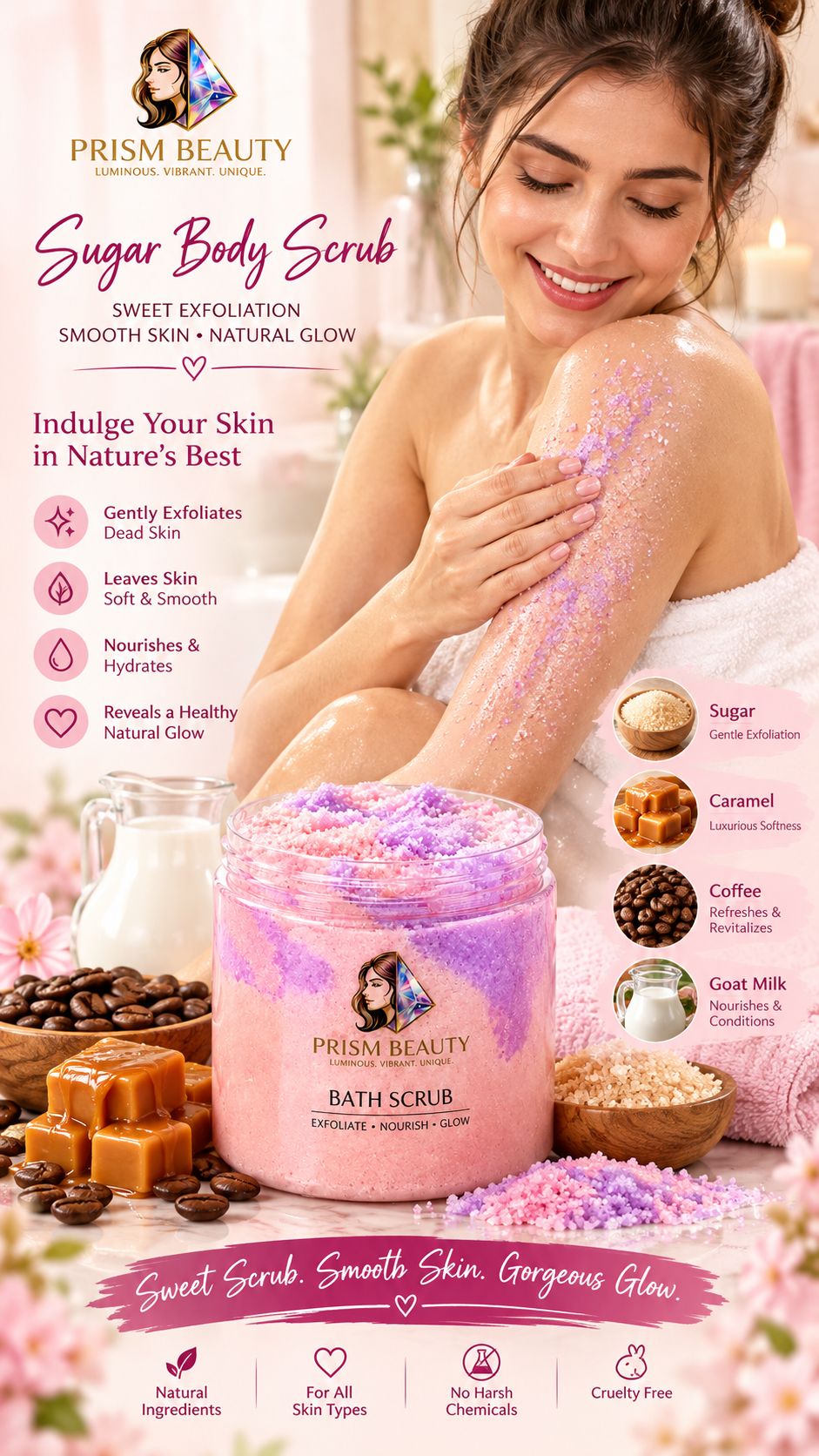 Caramel Sugar Scrub - Korean Glassy Skin - Image 6