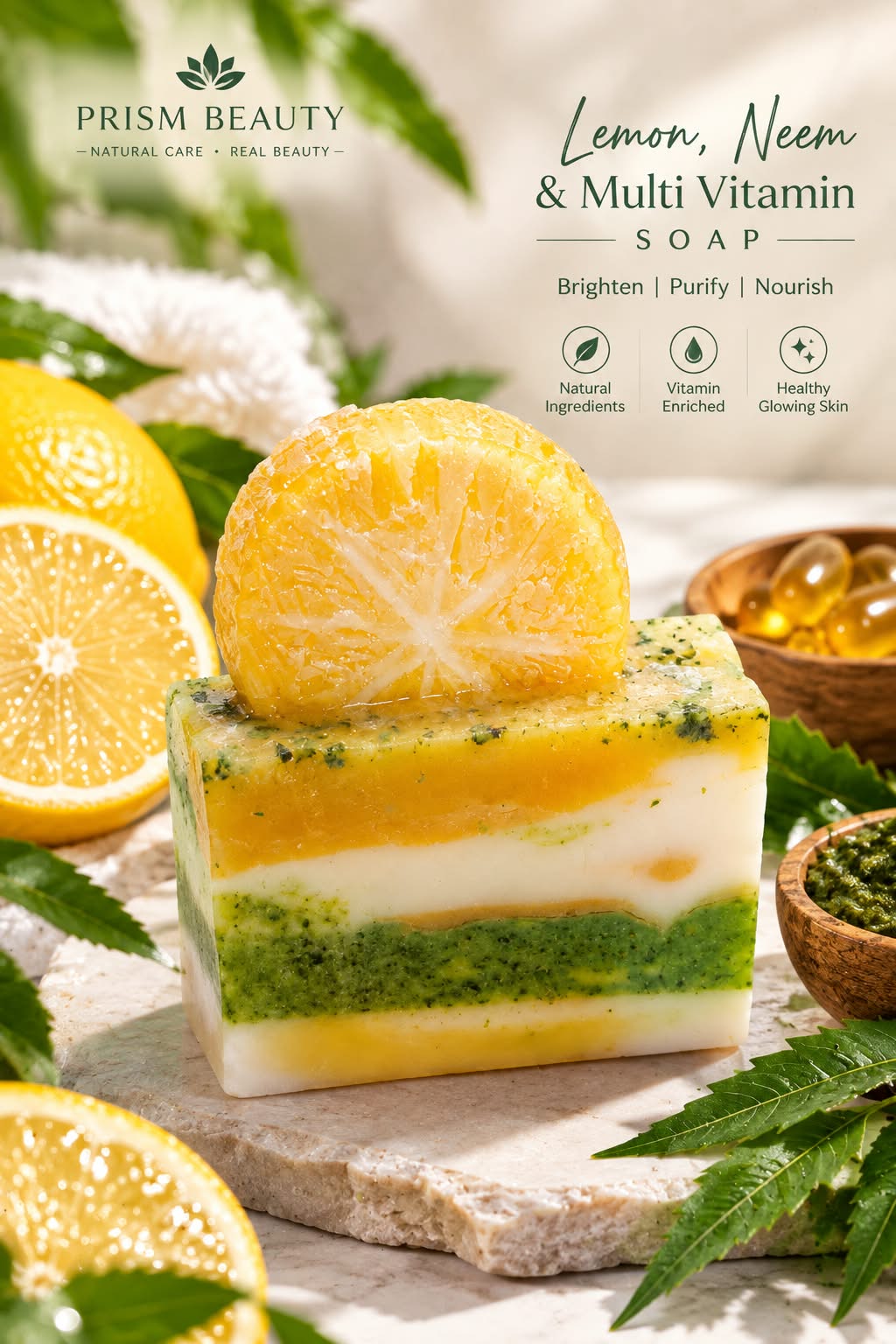 Lemon, Neem & Multi-Vitamin Organic Soap